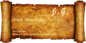 Jost Gusztáv névjegykártya